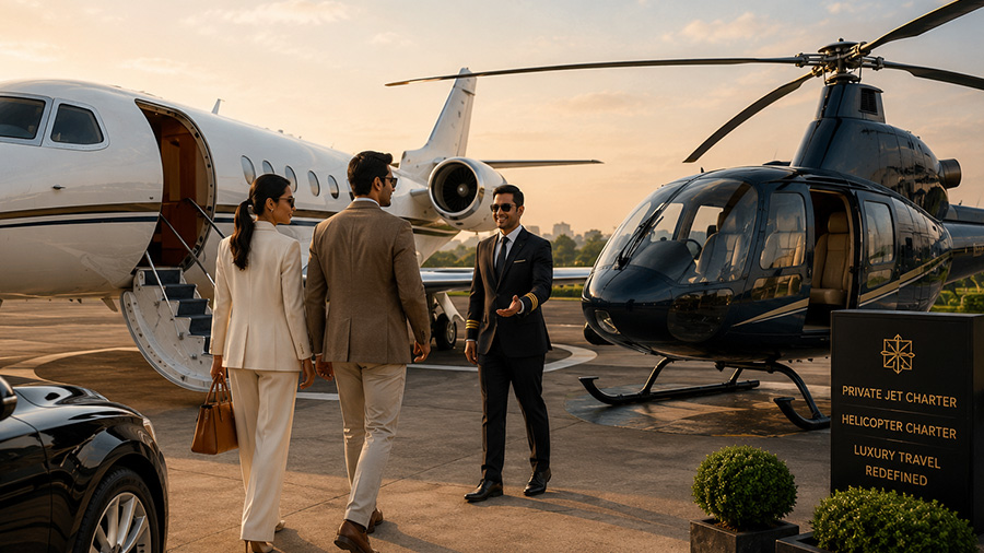 Private Jet & Helicopter Charter Services in India | Luxury Air Travel